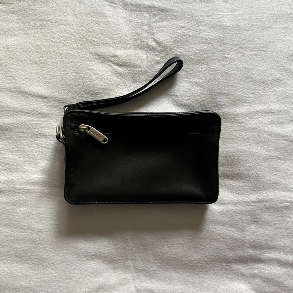 NWOT German Alda Men’s/Women’s Black Leather Travel Bag